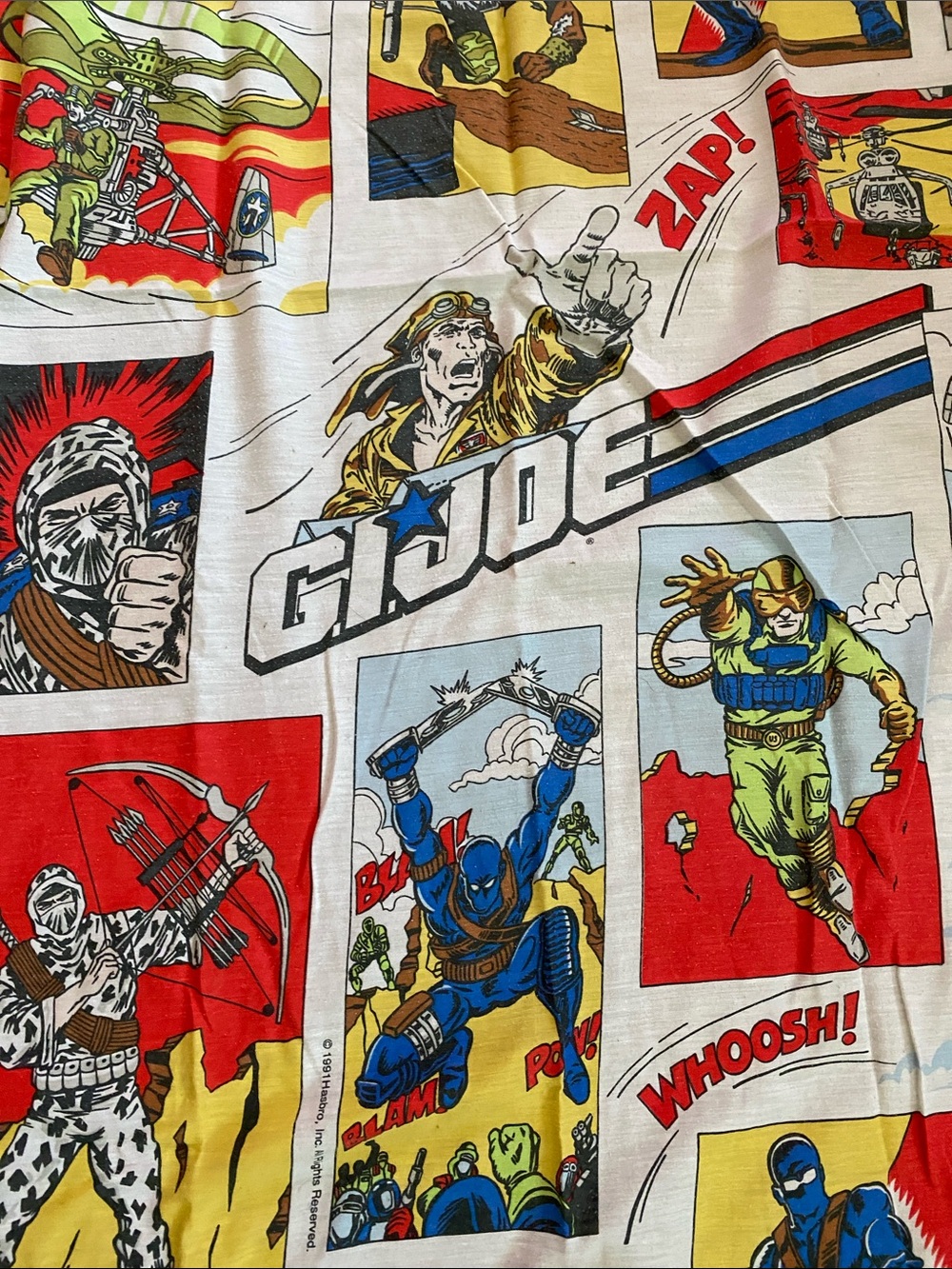 G.I. Joe twin sheet set Hasbro vintage 1991 retro like new college dorm kids guy